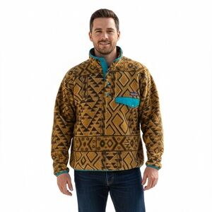Rare Patagonia Mens Large Synchilla Snap-T Fleece Pullover Sweater Montana Siete